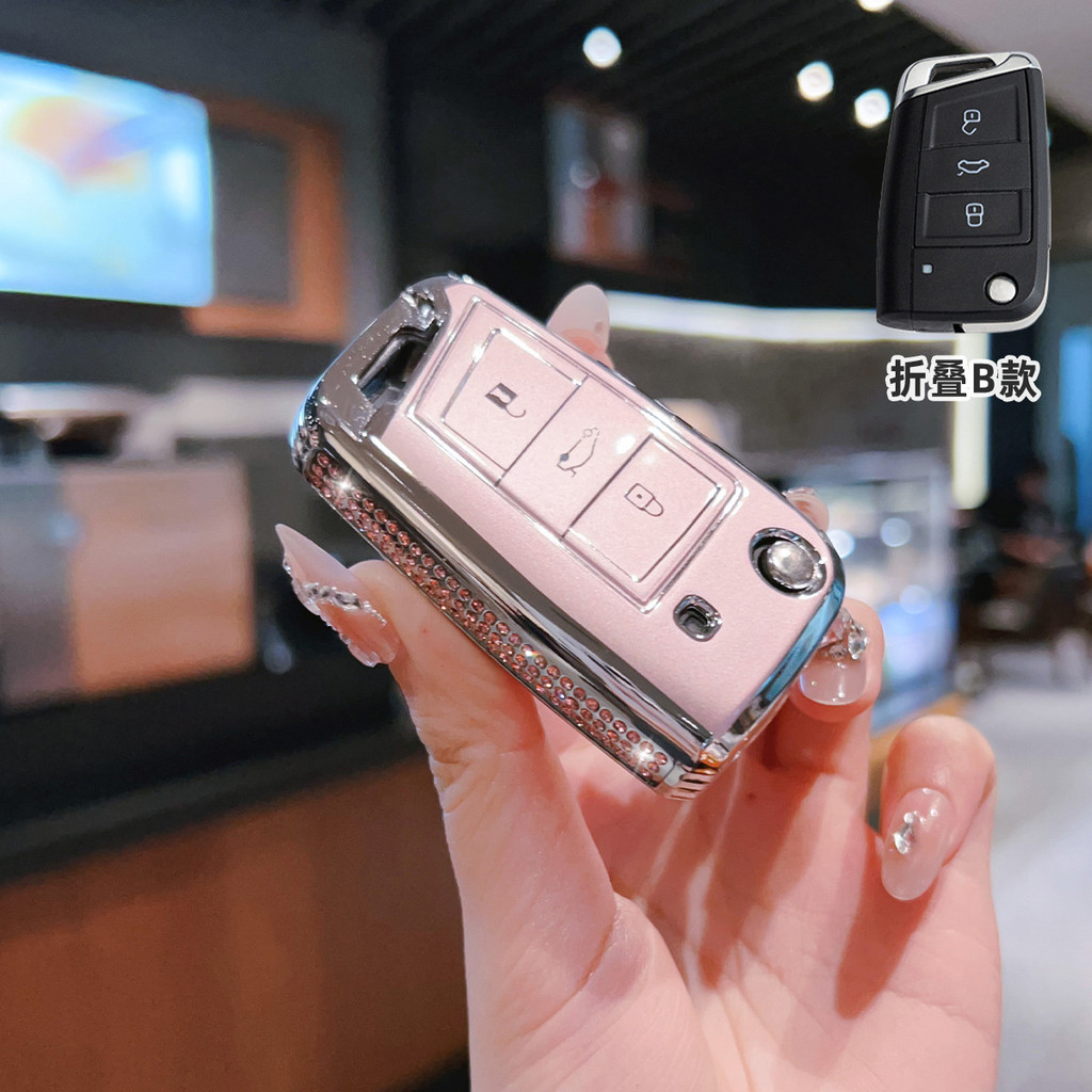 รถ Remote Key กรณีปกป้อง Shell Fob สําหรับ VW Volkswagen Polo Golf 7 Tiguan MK2 ที่นั่ง Ateca Leon F