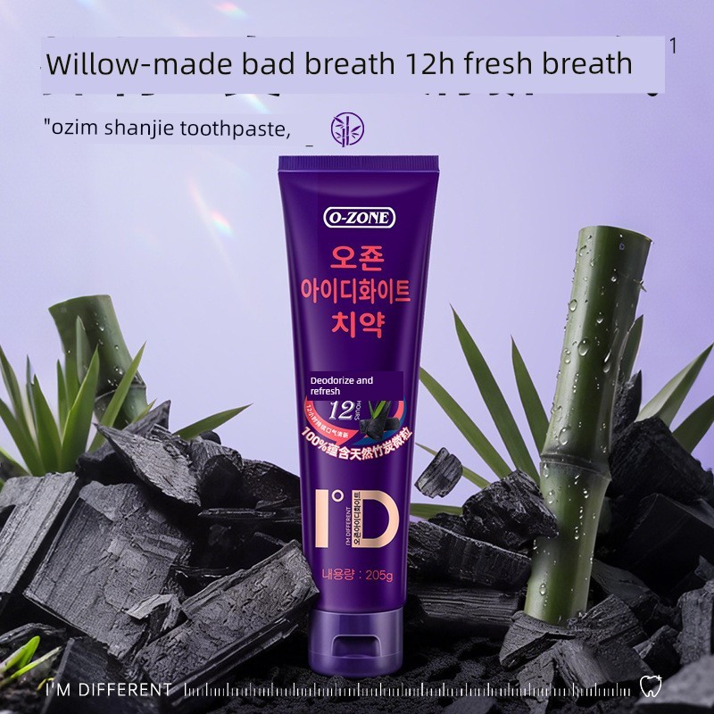 ยาสีฟัน 3pcs เกาหลีโอโซนยาสีฟันถ่านไม้ไผ่ซ่อมลบคราบฟันไวท์เทนนิ่งสด o-zone Mint id ยาสีฟัน