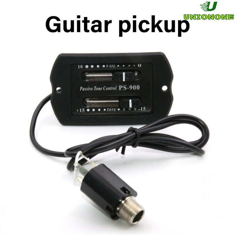 ONE 2 Band กีต้าร์โปร่ง Preamp EQ Equalizer Tuner Piezo Pickup Equalizer Tuner