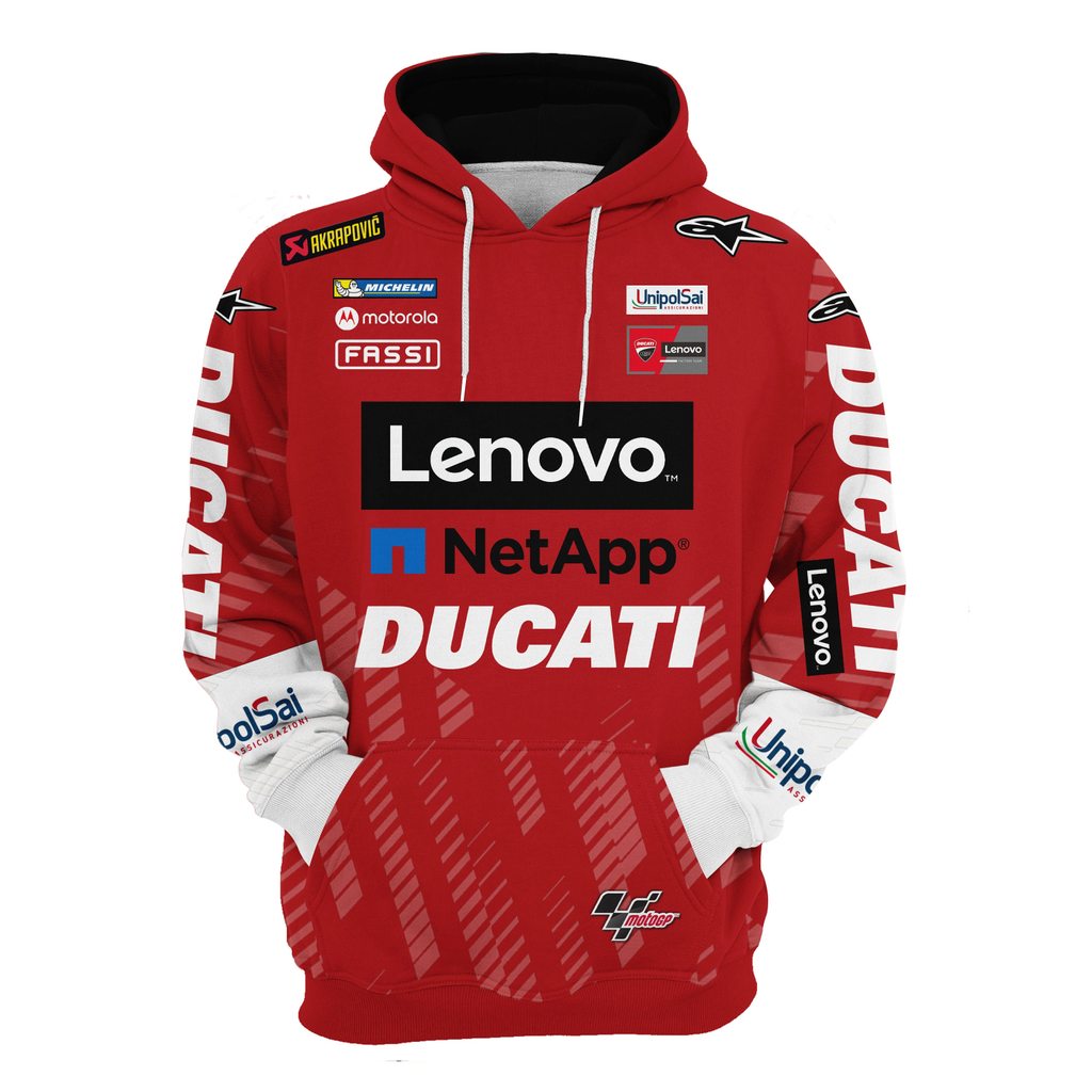 เสื้อกันหนาวมีฮู้ดรถจักรยานยนต์ Ducati Corse Racing