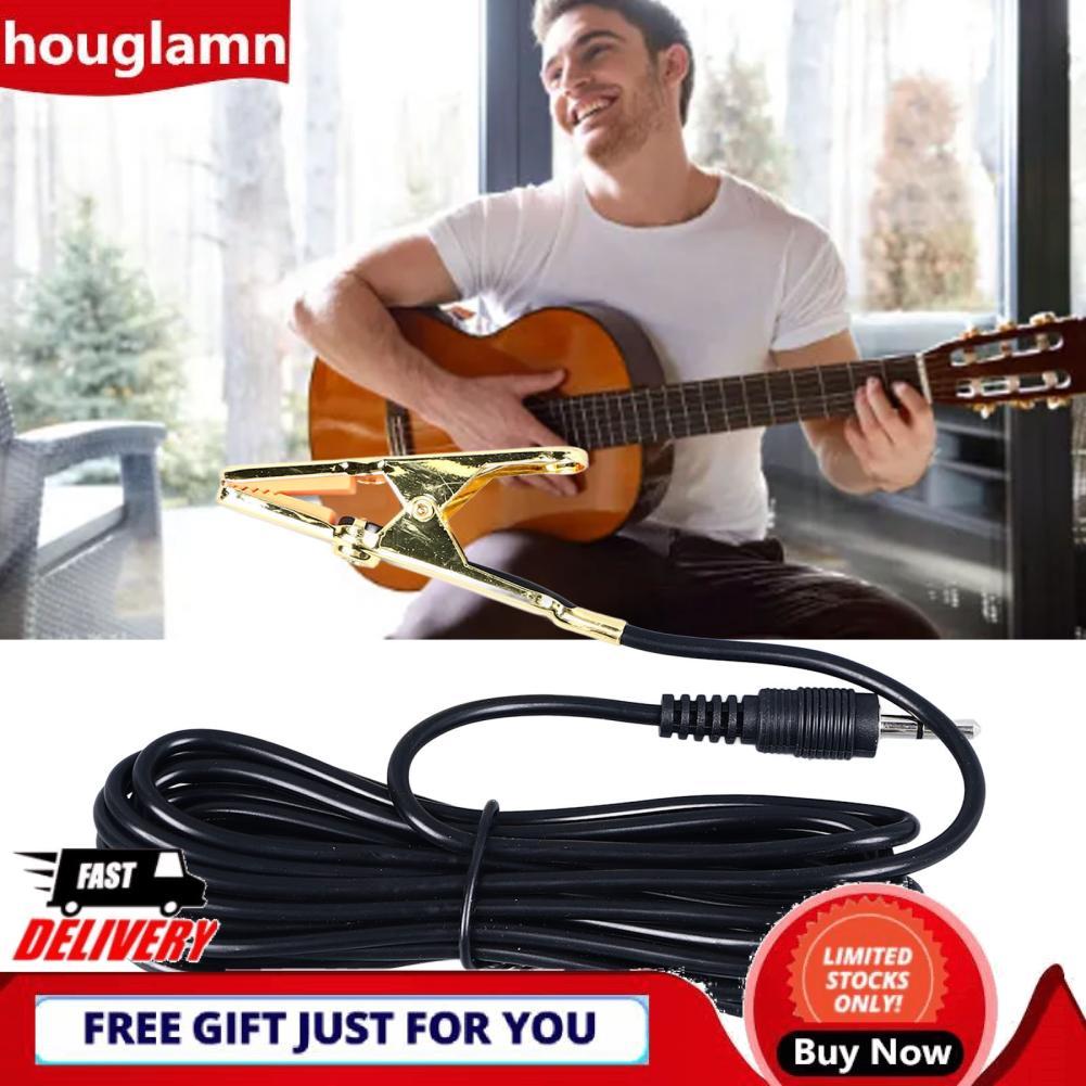 Houglamn Clip On Pickup Microphone Dual Channel การออกแบบที่เหมาะสมสำหรับกีต้าร์ (3 เมตร/9.8 ฟุต)