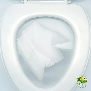 YOYO แผ่นรองนั่งชักโครก แบบพกพาสะดวก สามารถย้อยละลายในน้ำง่าย 1 แพ็ค10ชิ้น paper toilet seat