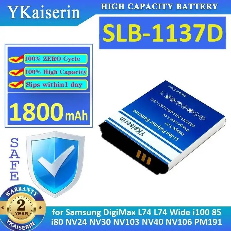 สําหรับ Samsung Digimax L74 กว้าง I100 85 I80 NV24 NV30 NV103 NV40 NV106 PM191 Slb-1137D ความจุสูง 1