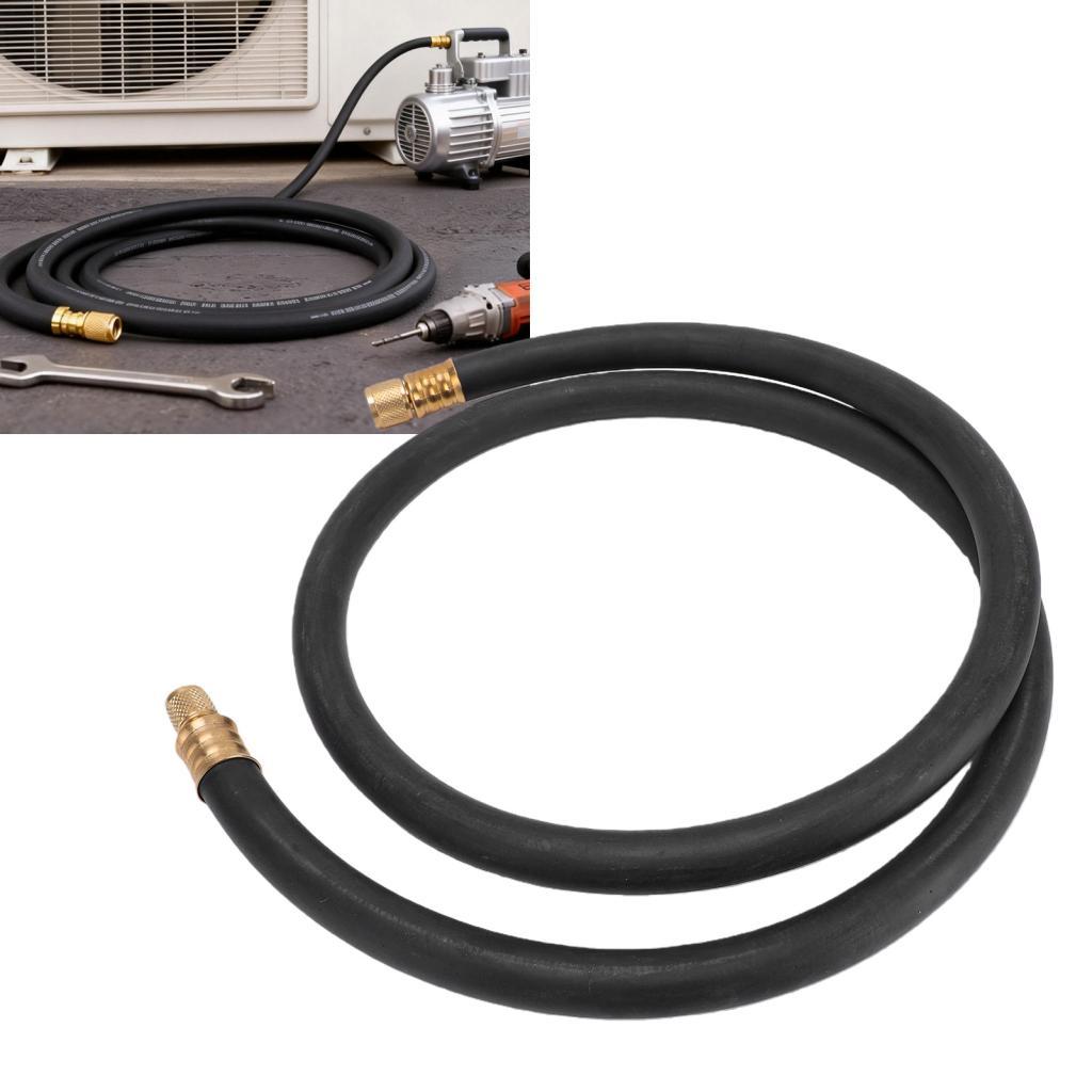 บ้านเครื่องเขียน-TJ ท่อสูญญากาศ HVAC 1/2in 6ft สารทำความเย็นชาร์จมาตรฐาน 1/2-1/4in Flare Fitting 600