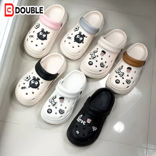 🔥รองเท้าแตะ EVA ดีไซน์น่ารัก BB Double รุ่นตกแต่งการ์ตูน วัสดุนุ่มเบา ใส่สบาย ระบายอากาศดี เหมาะสำหรับทุกวัน