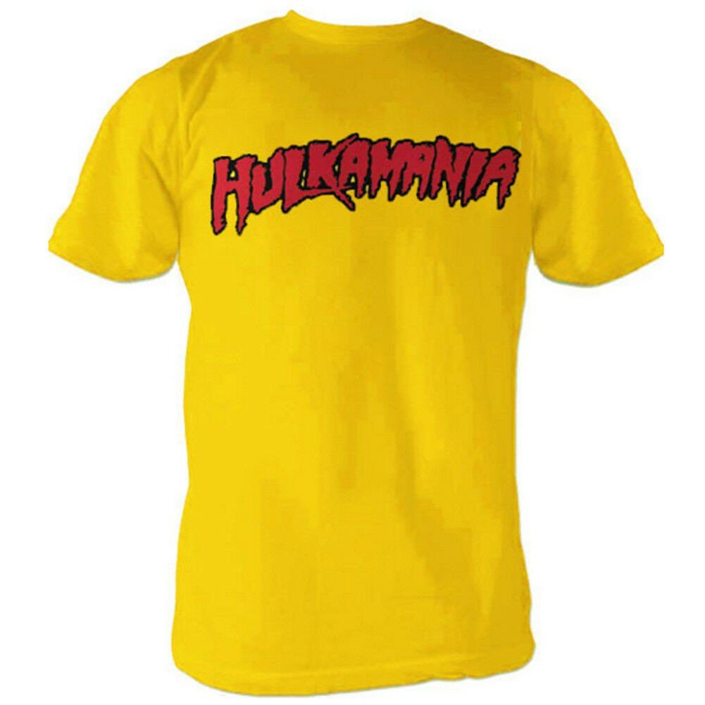 Wrestling Wwe Hulk Hogan Hulkamania Yellow Gold Men'S T-Shirt Sportswear Christmas Gift