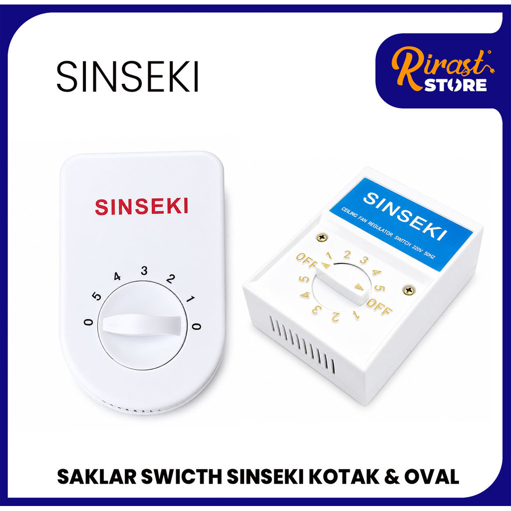 RIRAST - SINSEKI SWITCH CMC ROUND & SQUARE CEILING FAN SWITCH - CMC CEILING FAN SWITCH