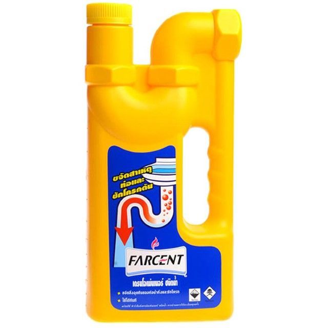 ฟาร์เซ็นท์ น้ำยาขจัดท่อตัน Farcent Drain Opener Liquid 1ltr.