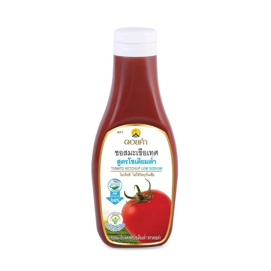 ดอยคำ ซอสมะเขือเทศสูตรโซเดียมต่ำ Doi Kham Tomato Ketchup Low Sodium 200g.