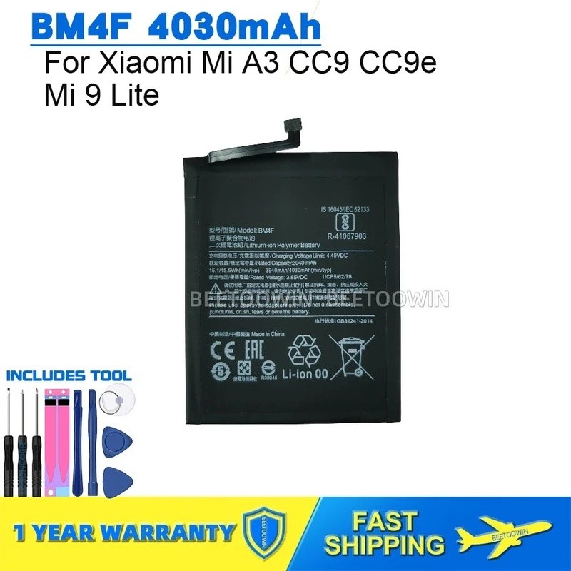 สําหรับ XIAOMI MI A3/M1906F9SH/MI 9 Lite BM4F โทรศัพท์เปลี่ยนแบตเตอรี่