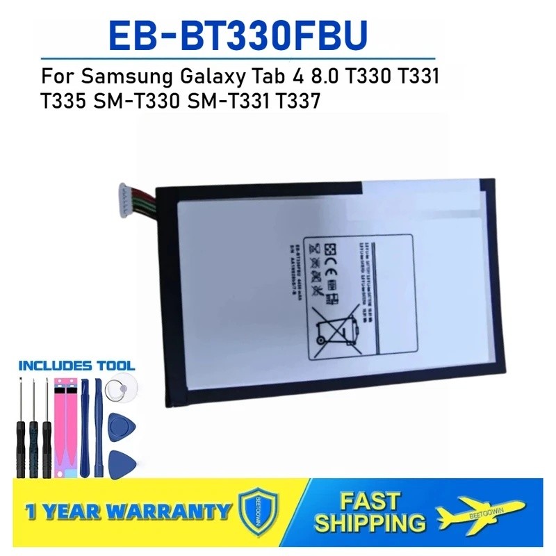 สําหรับ Samsung Galaxy Tab 4 8.0 T330 T331 T335 SM-T330 SM-T331 T337 EB-BT330FBU EB-BT330FBE 4450mAh