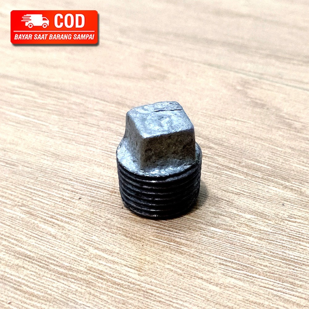 3/4 INCH OUTER THREAD IRON DOP PLUG / 3/4 INCH OUTER THREAD IRON PIPE CAP