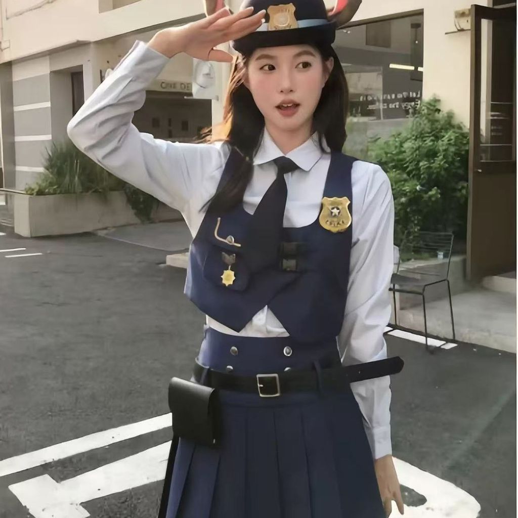 Crazy Animal City Judy กระต่ายตํารวจเจ้าหน้าที่เสื้อผ้าผู้ใหญ่ชุดเจ้าหญิงคอสเพลย์ผู้หญิงเครื่องแต่งก