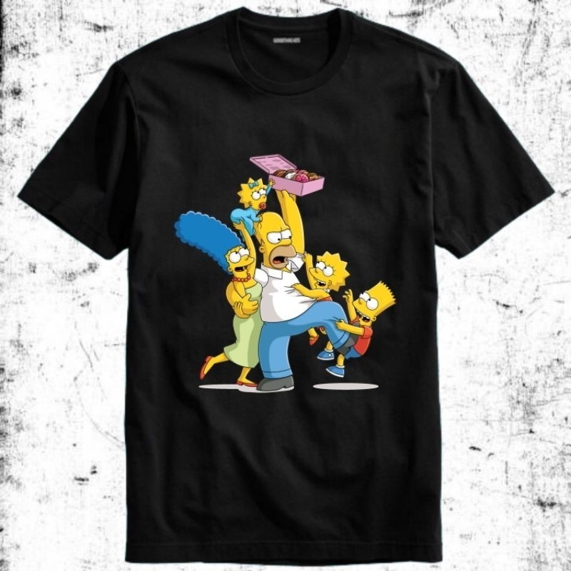 เสื้อยืด T เสื้อผู้ชายชายหญิง Unisex เด็กการ์ตูน Simpsons Simpson Simson Simson Simsons Family