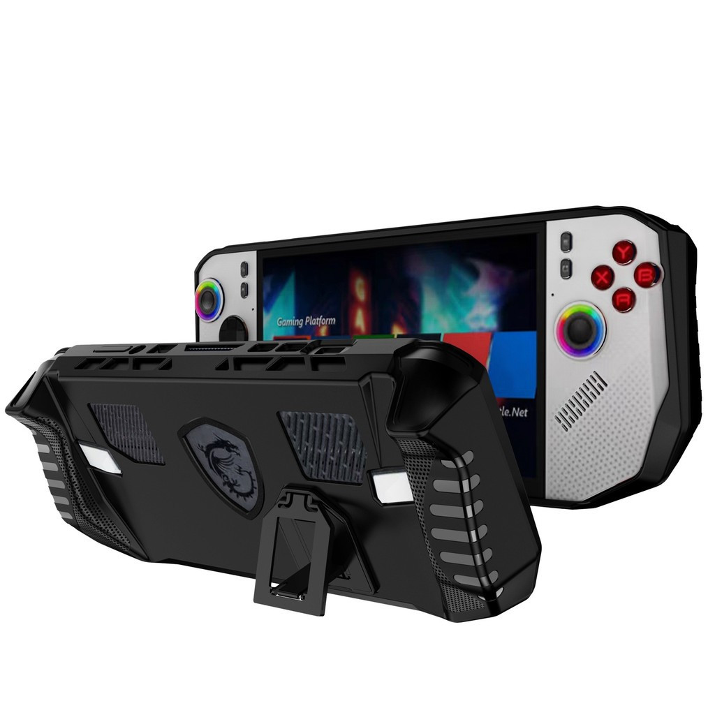 เคสป้องกันพร้อมขาตั้งสําหรับ MSI claw 8 Z2 Extreme เครื่องเกม, TPU Protector Sleeve Cover กันกระแทก 
