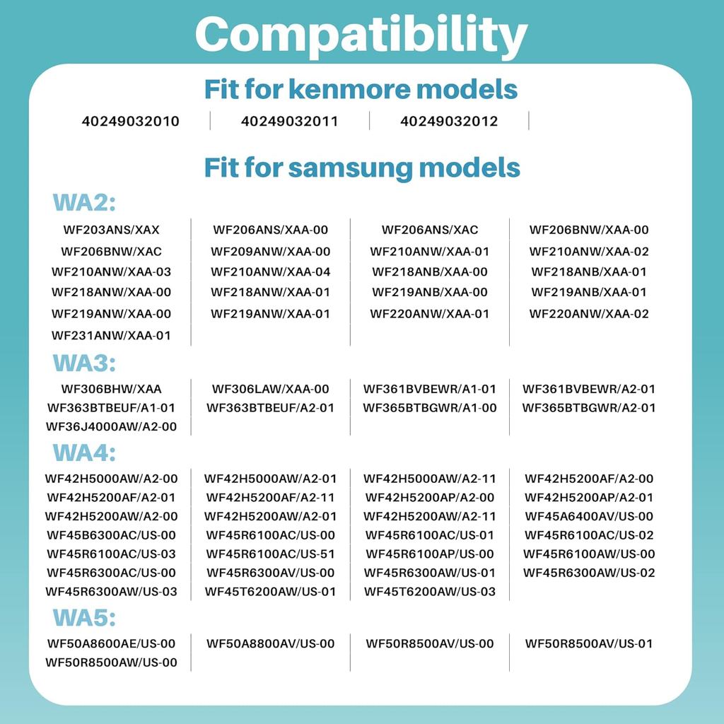 เครื่องซักผ้าน้ําเข้าวาล์ว Fit สําหรับ samsung kenmore WF42H5000AW WF45B6300AC WF45R6100AW WF45B6300
