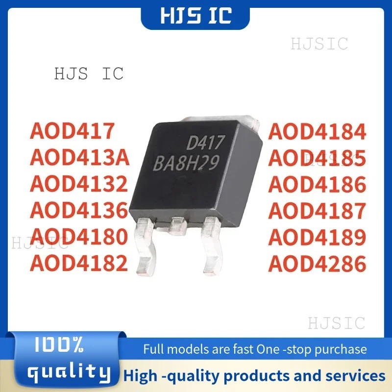 5PCS AOD4184 AOD4185 AOD4186 AOD4286 AOD4189 AOD4132 AOD413A AOD417 AOD4136 AOD4180 AOD4182 AOD4187 