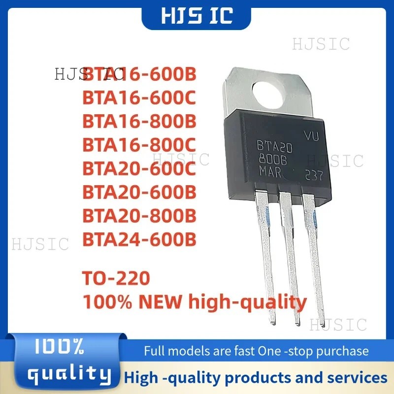 5PCS BTA16-600B BTA16-600C BTA16-800B BTA16-800C BTA20-600C BTA20-600B BTA20-800B BTA24-600B TO-220 