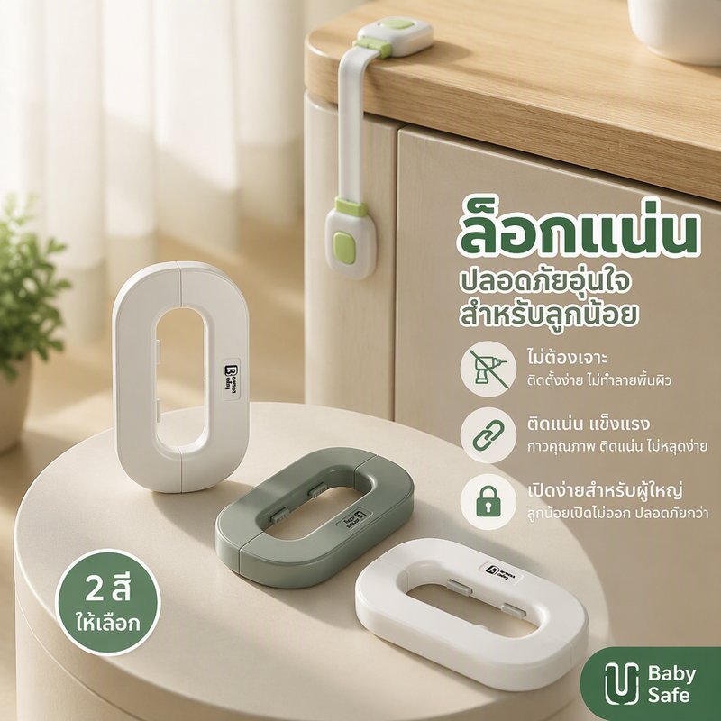 ล็อคตู้นิรภัยสําหรับเด็กลิ้นชักประตูตู้เย็นกาวที่ปลอดภัยไม่มีการเจาะยามนิ้วที่วางจําหน่ายง่าย