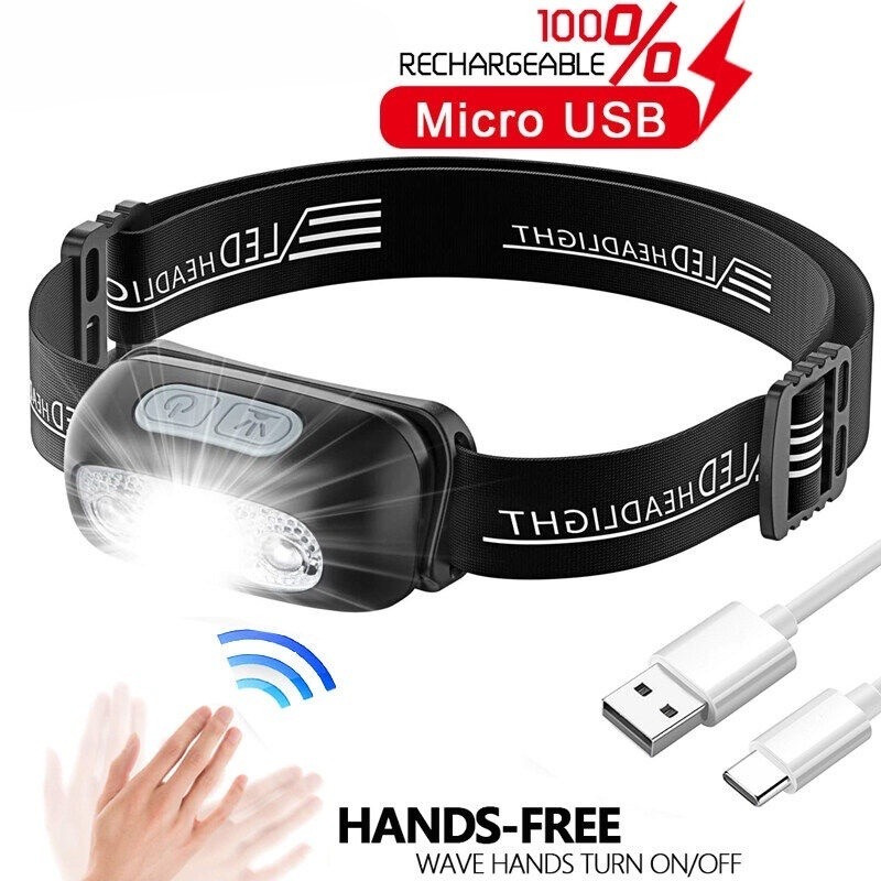 ไฟฉายคาดหัวแบบชาร์จได้,ไฟฉายคาดหัว LED USB กันน้ำใช้กลางแจ้งตกปลา,ไฟฉายคาดหัว,ไฟฉายคาดหัวแท้,ไฟฉายคาดหัวled ,ไฟคาดหั