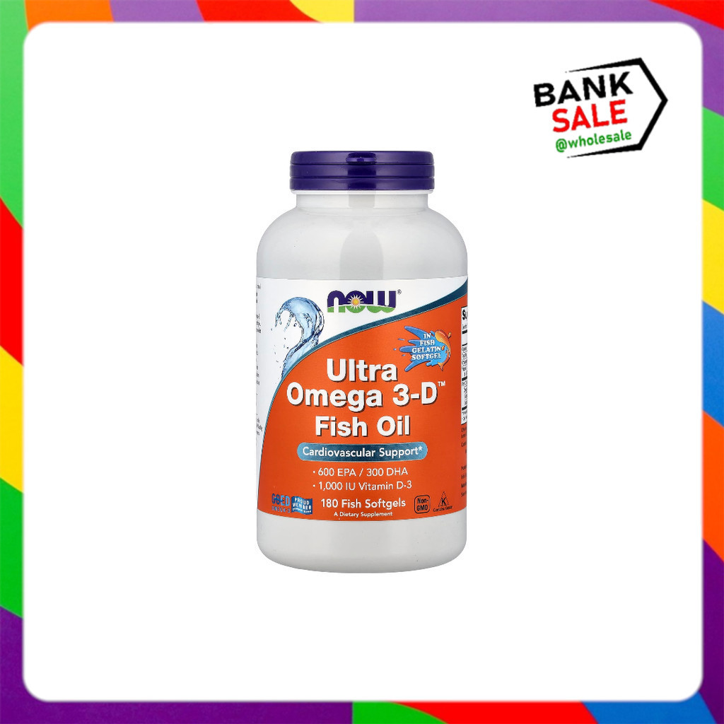 NOW Foods, Ultra Omega 3-D™ Fish Oil, 180 Fish Softgels