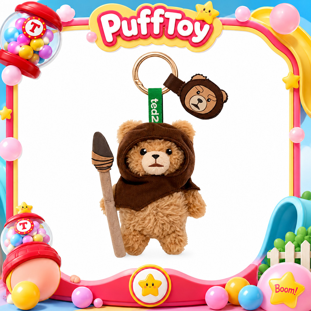 ความลับPOPMART GONGMING!Ted2 Baby Ted可动毛绒挂件 ของเล่น手办