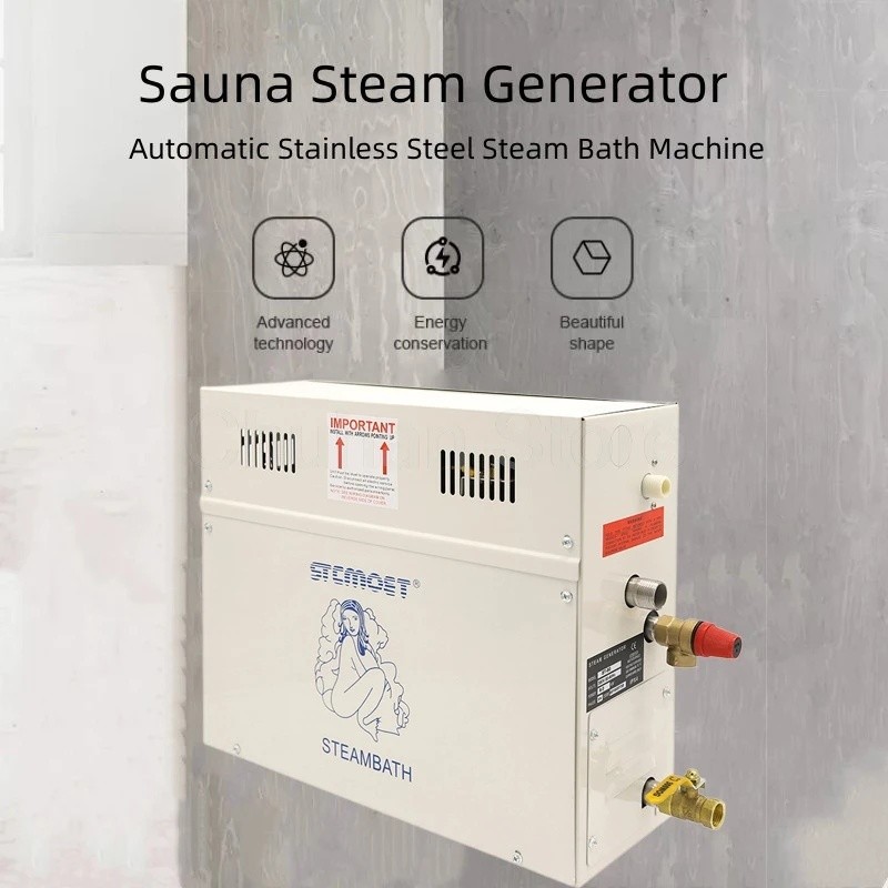 UH8C 4.5/6/7/8/9KW ซาวน่าสปา Steam Generator สําหรับ Home Steam Shower พร้อมตัวควบคุมดิจิตอลห้องซาวน