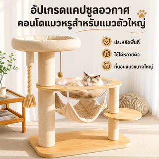 คอนโดแมวไม้ คอนโดแมวใหญ่ โครงปีนแมว คอนโดต้นไม้แมว ตัวคอนโดแมวใหญ่ condoแมว แคปซูลอวกาศ ไม้แมวคอนโดแมว คอนโดแมว