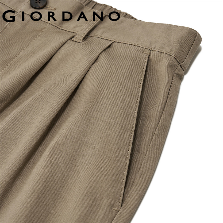 GIORDANO بنطلون خاكي رجالي Relax Fit بخصر مطاطي — صورة 7
