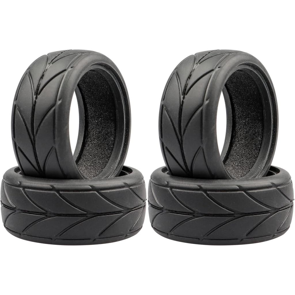 4 ชิ้น 1/10 RC Drift ยาง 65 * 26 มม.สําหรับ 1/10 RC รถออฟโรด