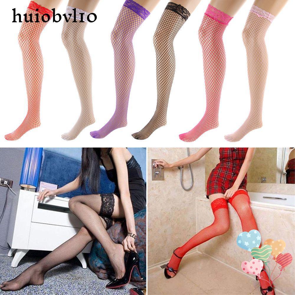 HUIOBVLTH Fishnet Stocking Jacquard Tights Elastic Plus Size ชุดชั้นในสตรี