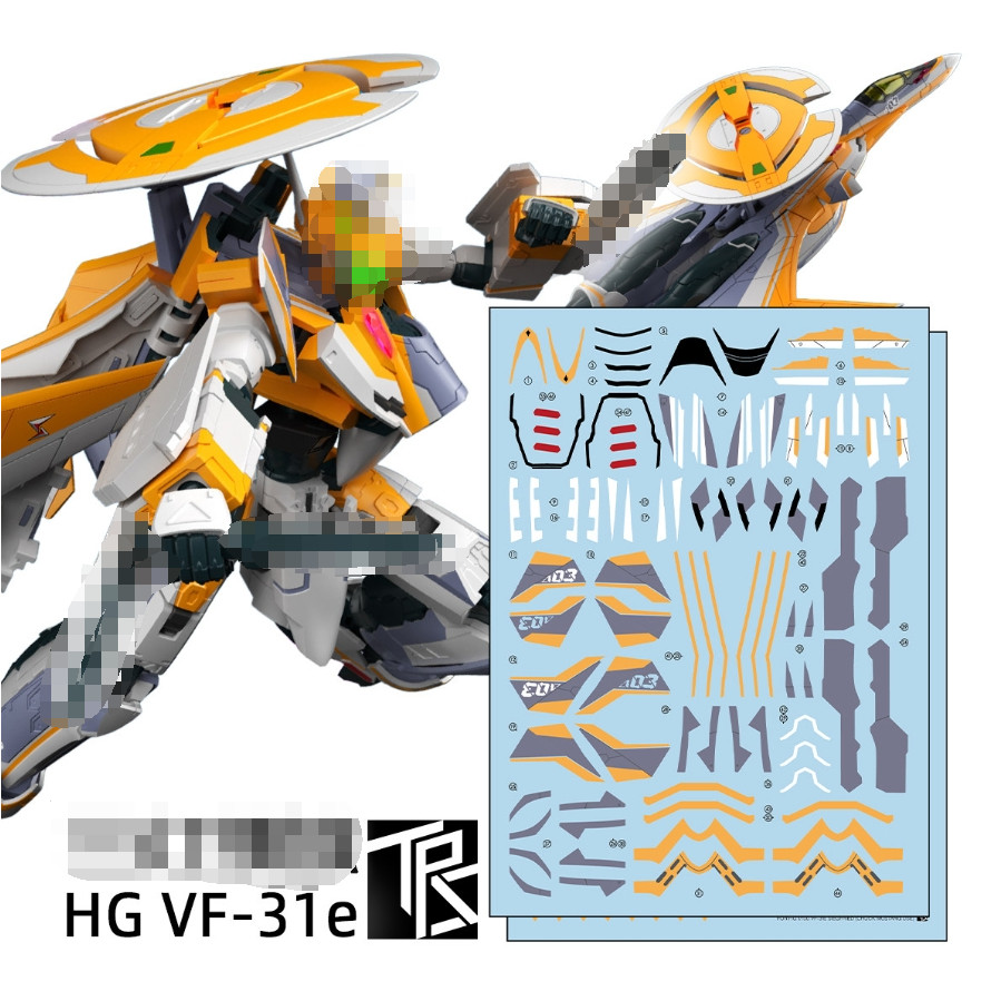 TRS TRANSAMSPHERE Water Slide Decal fit สําหรับ HG 1/100 VF-31E SIEGFRIED CHUCK MUSTANG (ไม่รวมชุด) 