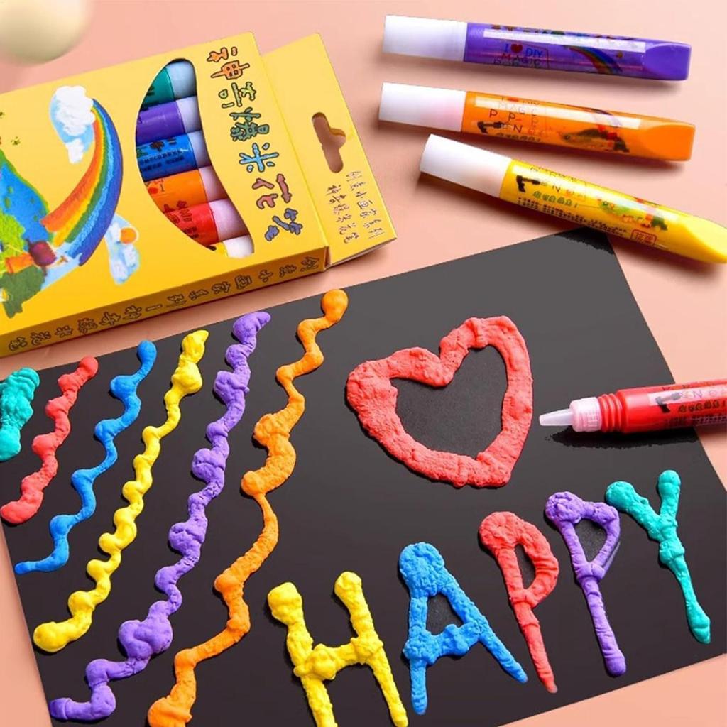 3D Bubble ปากกาสนุกสร้างสรรค์ความร้อนเปิดใช้งานน้ํา Marker 3D Puffy วาดปากกาสําหรับสาว yuneaph