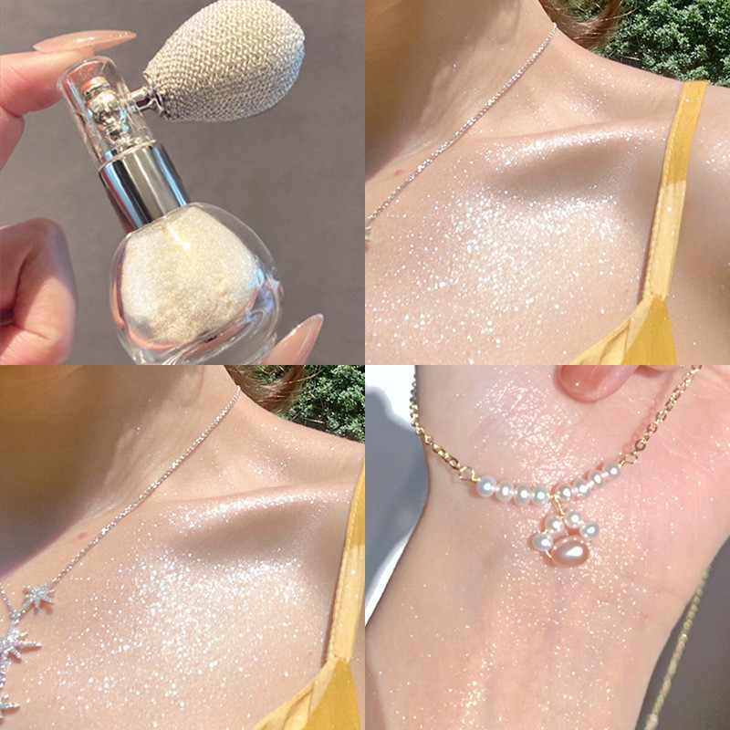 Glitter Spray Body Highlight Full Body Glitter Spray Powder Cosmetics Brightening All-Match Makeup B