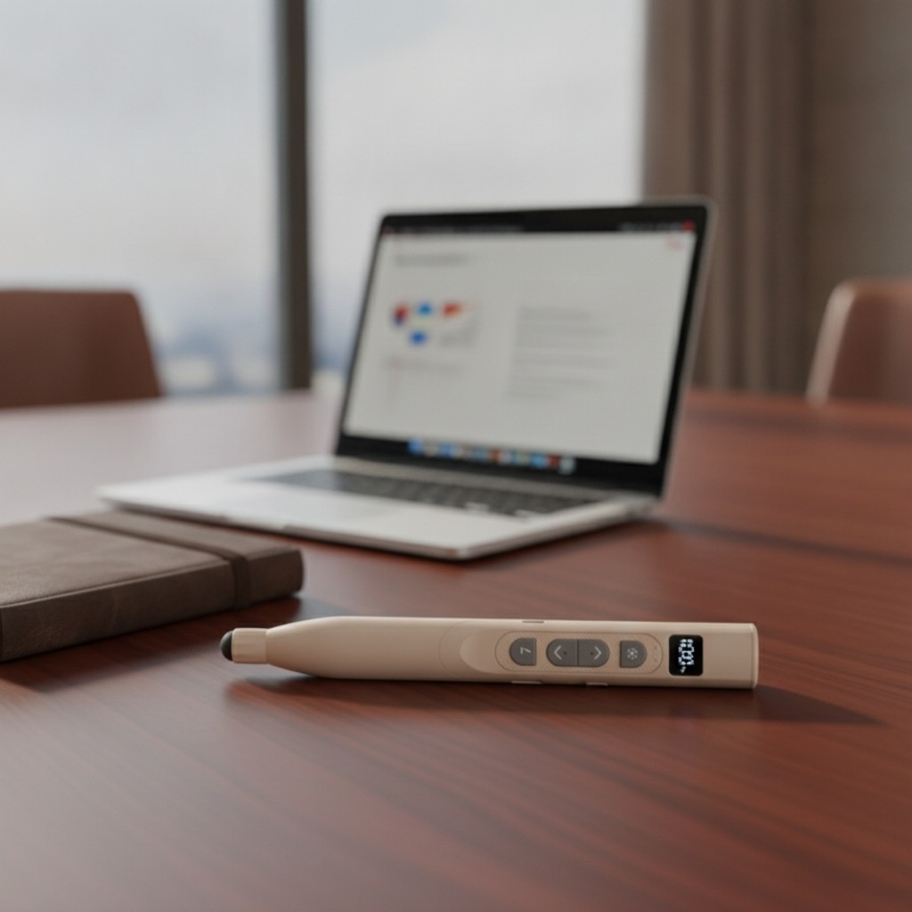 Presenter Presentation พร้อมปากกานําเสนอ Telescopic Pointer Slim พร้อมตัวชี้เลเซอร์ Laser Pointer Pr