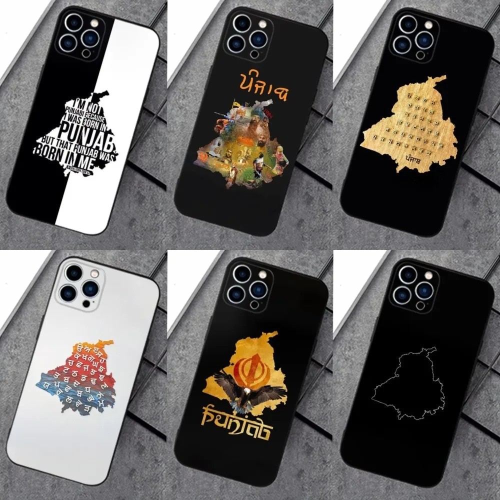 TP-1 P-Punjab M-Map เคสโทรศัพท์สําหรับ iPhone 18 16,15,14,17,12,11 Plus,Pro Max,XS,X,XR,SE,Mini,8,7,