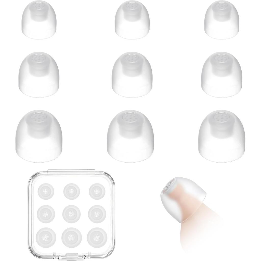 โดมเครื่องช่วยฟัง 9 ชิ้น ใช้ได้กับ Audien Hearing Atom One/X และ Atom Pro 2 รวม 3 ขนาดที่แตกต่างกัน 