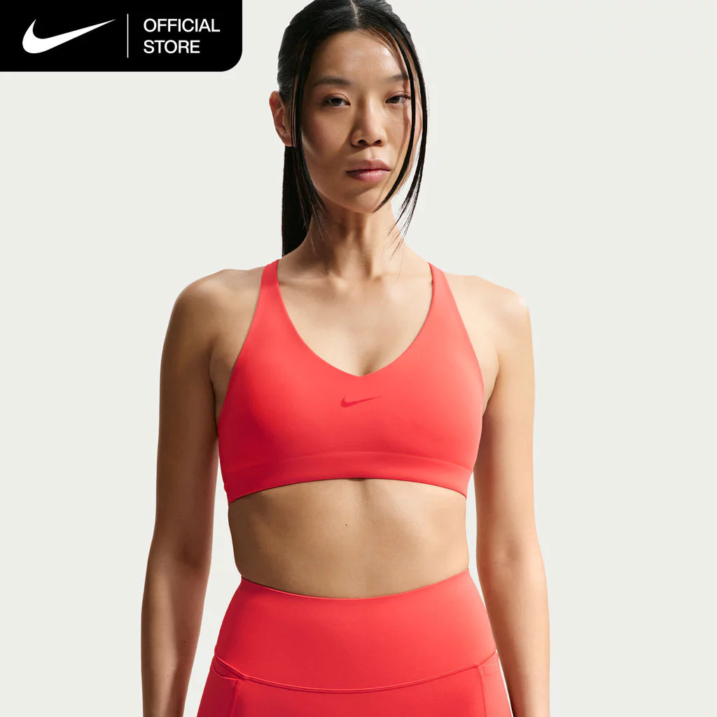 Nike Women's Universa Medium-Support Padded Sports Bra - Light Crimson [IB9831-696]