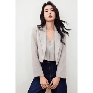 G2000 เสื้อเบลเซอร์สำหรับผู้หญิง Weekend Fit ทรง Weekend Fit รุ่น 5621268792 สีเทาอ่อน