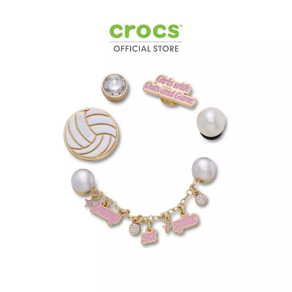 CROCS ตัวติดรองเท้า JIBBITZ™ VOLLEYBALL BLING 5 PACK
