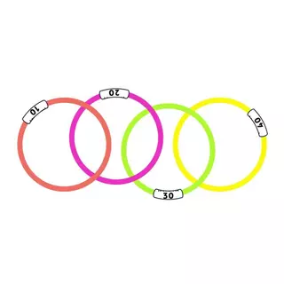 Decathlon Four Weighted Aquatic Rings Multi Colours ห่วงถ่วงน้ำหนัก 4 ชิ้น - Multi Color