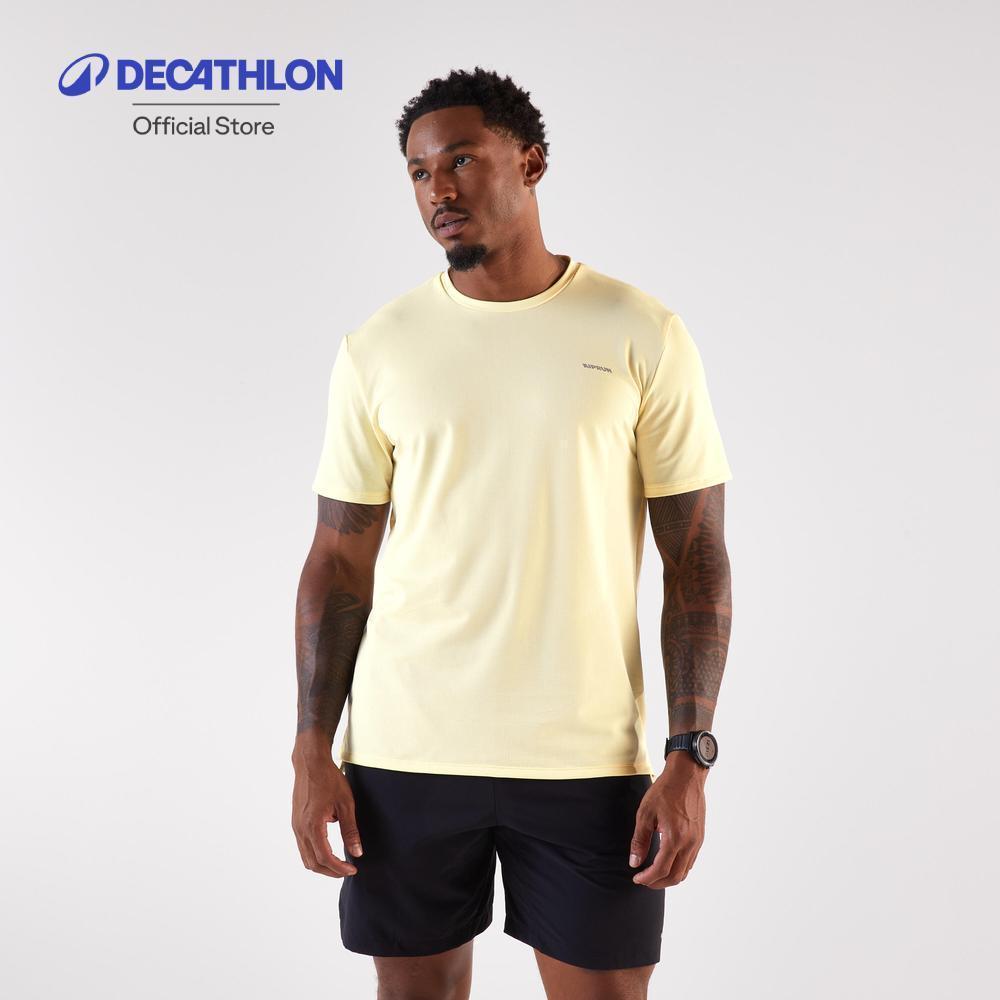 Decathlon Kiprun Run 500 Dry Men'S Running Breathable T-Shirt เสื้อยืดใส่วิ่งผู้ชาย รุ่น Kiprun Run 500 Dry - Yellow