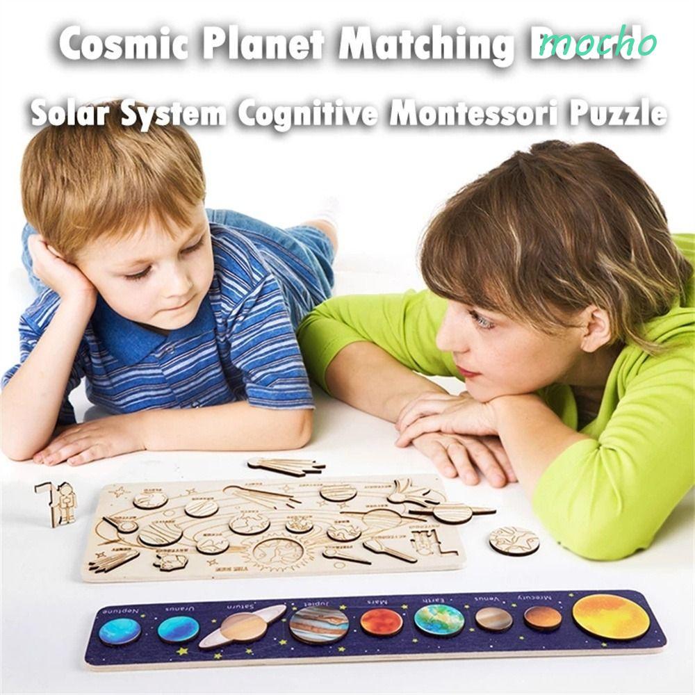 MOCHO Solar System Puzzle Planet Matching Boy Girl Learning Toy Educational Children Early Learning 