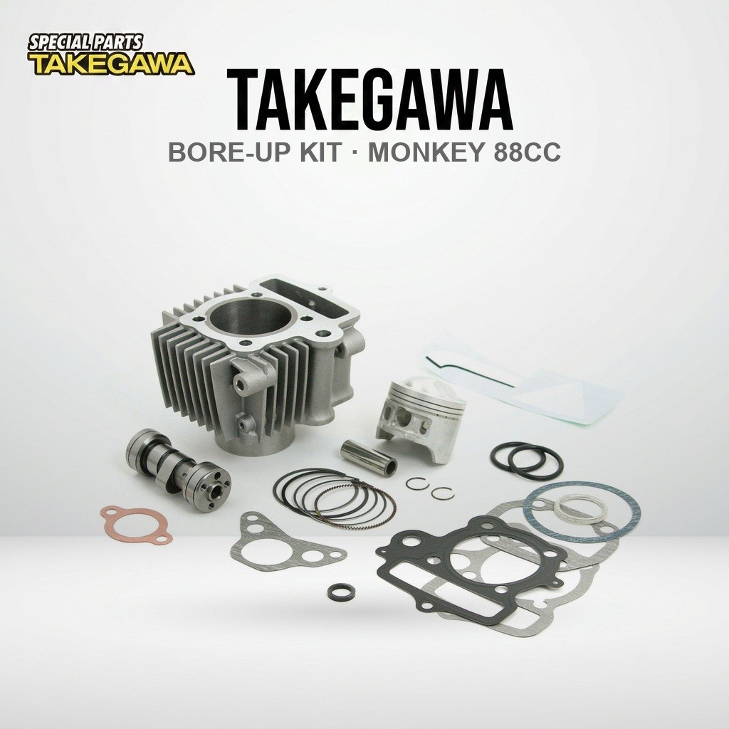 ชุดโมเครื่อง (S-STAGE Bore-Up) SP Takegawa 88cc สำหรับ Honda Monkey 6V (01-05-500H) | SP Takegawa S-