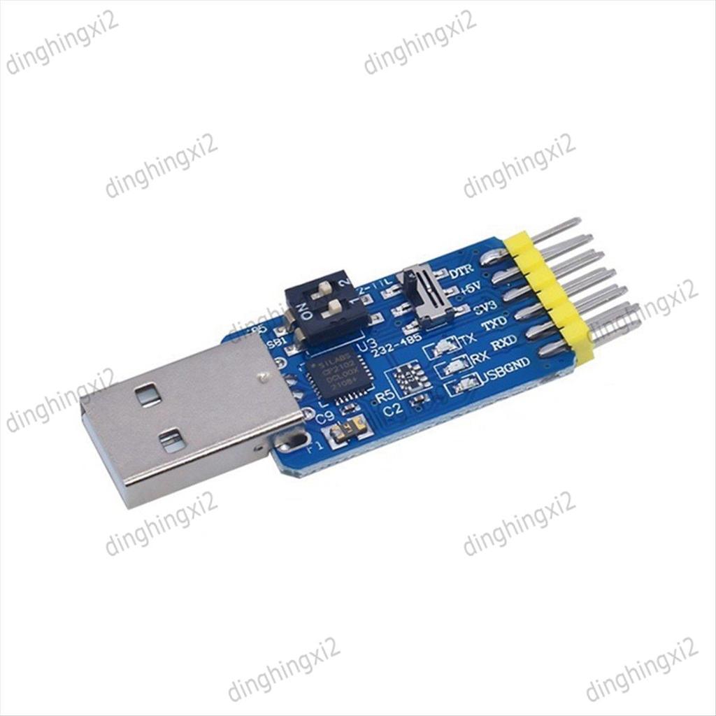 6-In-1 มัลติฟังก์ชั่น USB ถึง UART โมดูลพอร์ตอนุกรมชุด USB TTL 485 232 ฟรีแปลง CP2102 USB ถึง TTL TT