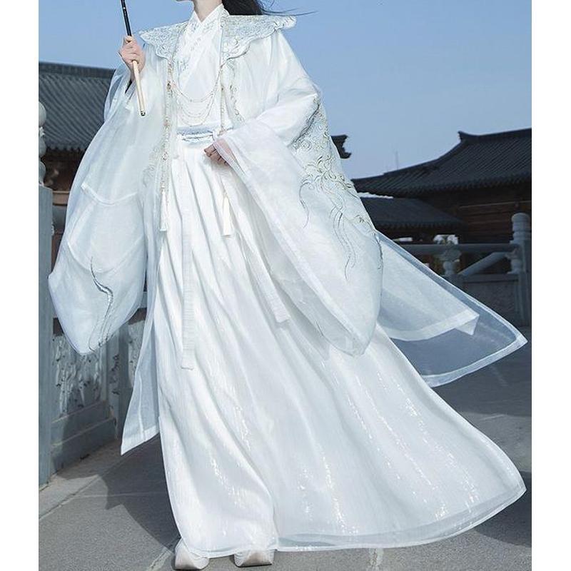 Shuyu [Dragon Phoenix Pei] Original Hanfu Style Cloud Shoulder Wei Jin Style Elegant Cool Sa Black W