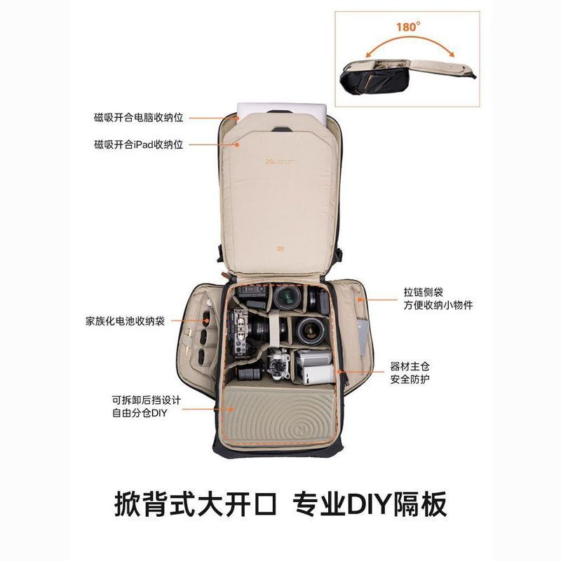 PGYTECH กระเป๋ากล้อง Dandelion OneGo2 กระเป๋าเป้สะพายหลัง กระเป๋ากล้อง SLR เก็บโน๊ตบุ๊ค o