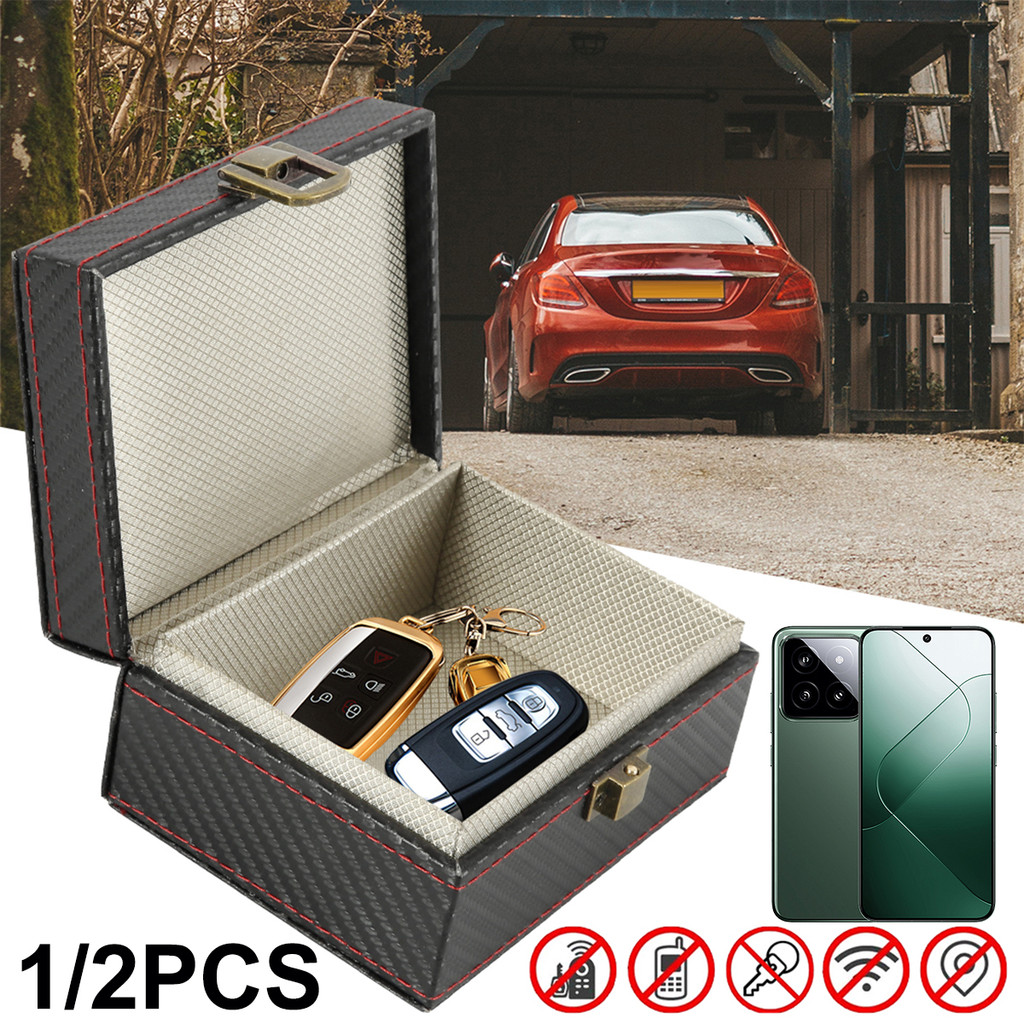 Faraday กล่องสําหรับกุญแจรถ 11.6 x 9 x 5.8 ซม. รถ Key Signal Blocker Anti-Theft Car Key Blocker สําห