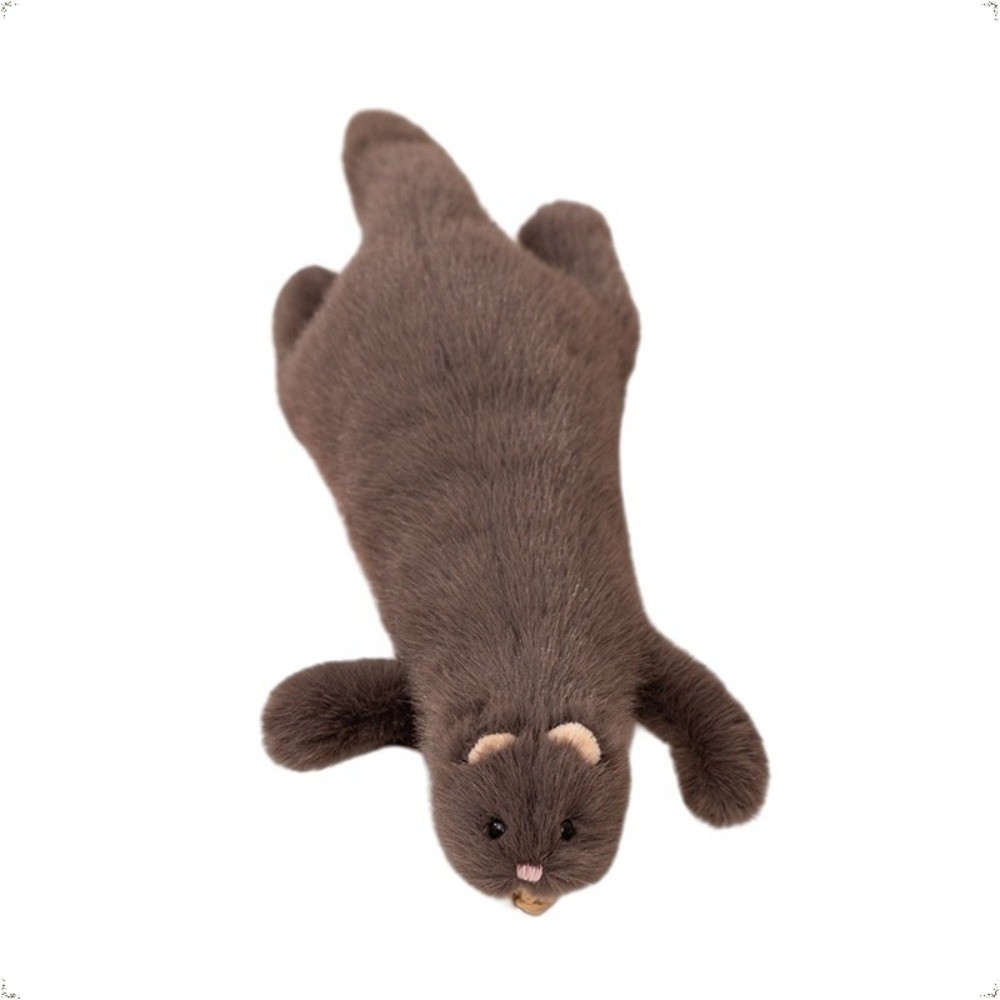 น่ารักสีขาว Ferret ตุ๊กตาของเล่น,น่ารักโกหก Ferret ตุ๊กตาสัตว์ตุ๊กตานุ่มเด็กผ้าตุ๊กตาของขวัญวันเกิด 