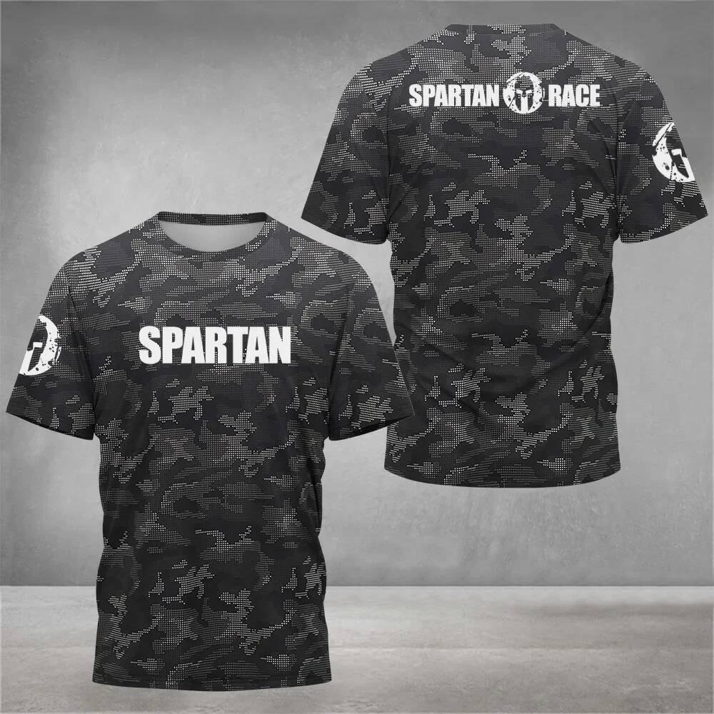 [รูปแบบใหม่] 2026 เสื้อยืดแขนสั้นการบีบอัดกราฟิก Spartan 3D สําหรับผู้ชายใหม่ล่าสุดระบายอากาศได้แห้ง